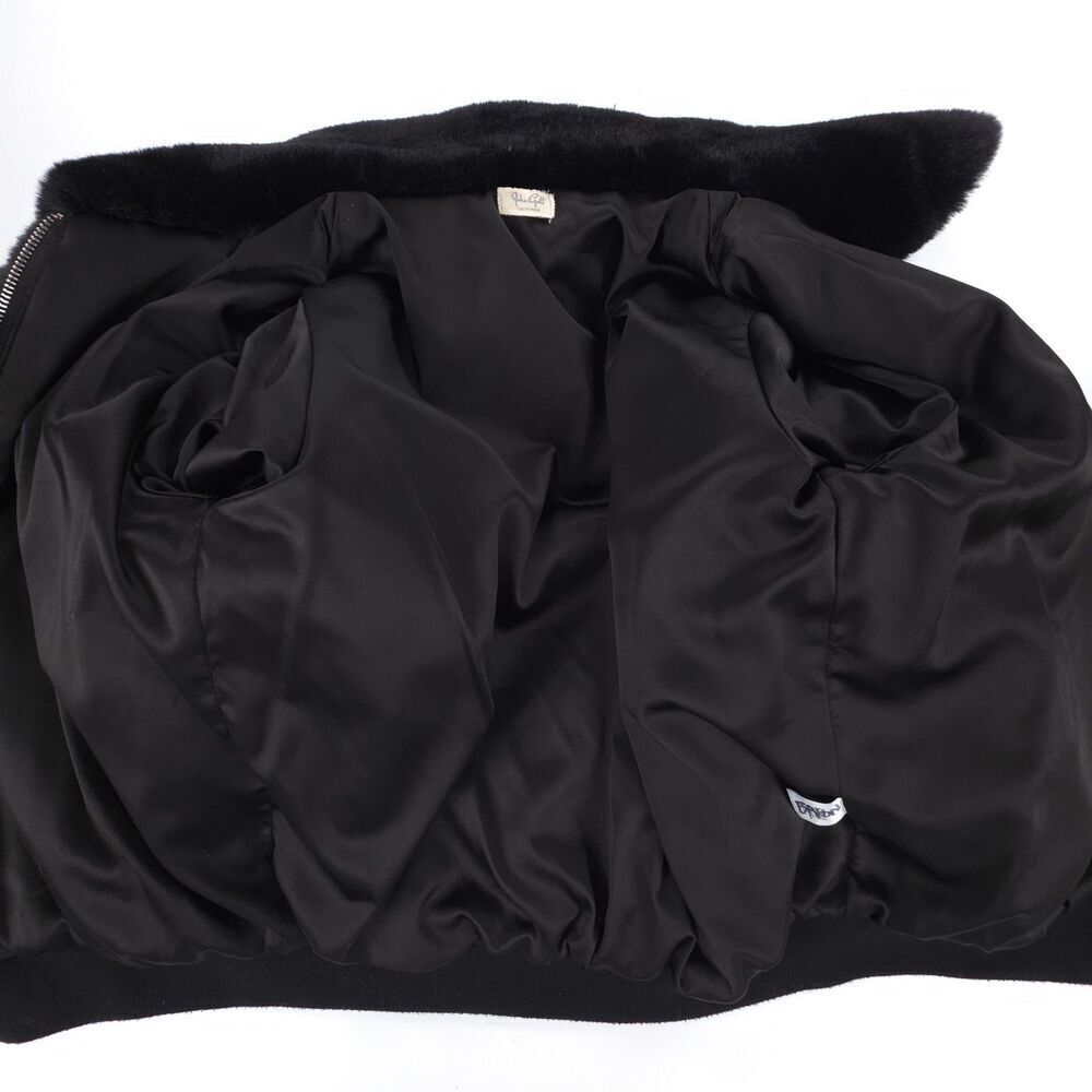 NEW Brandy Melville Georgina Faux Fur Bomber Jacket Black Y2k 90s Clean Girl - Picture 6 of 8